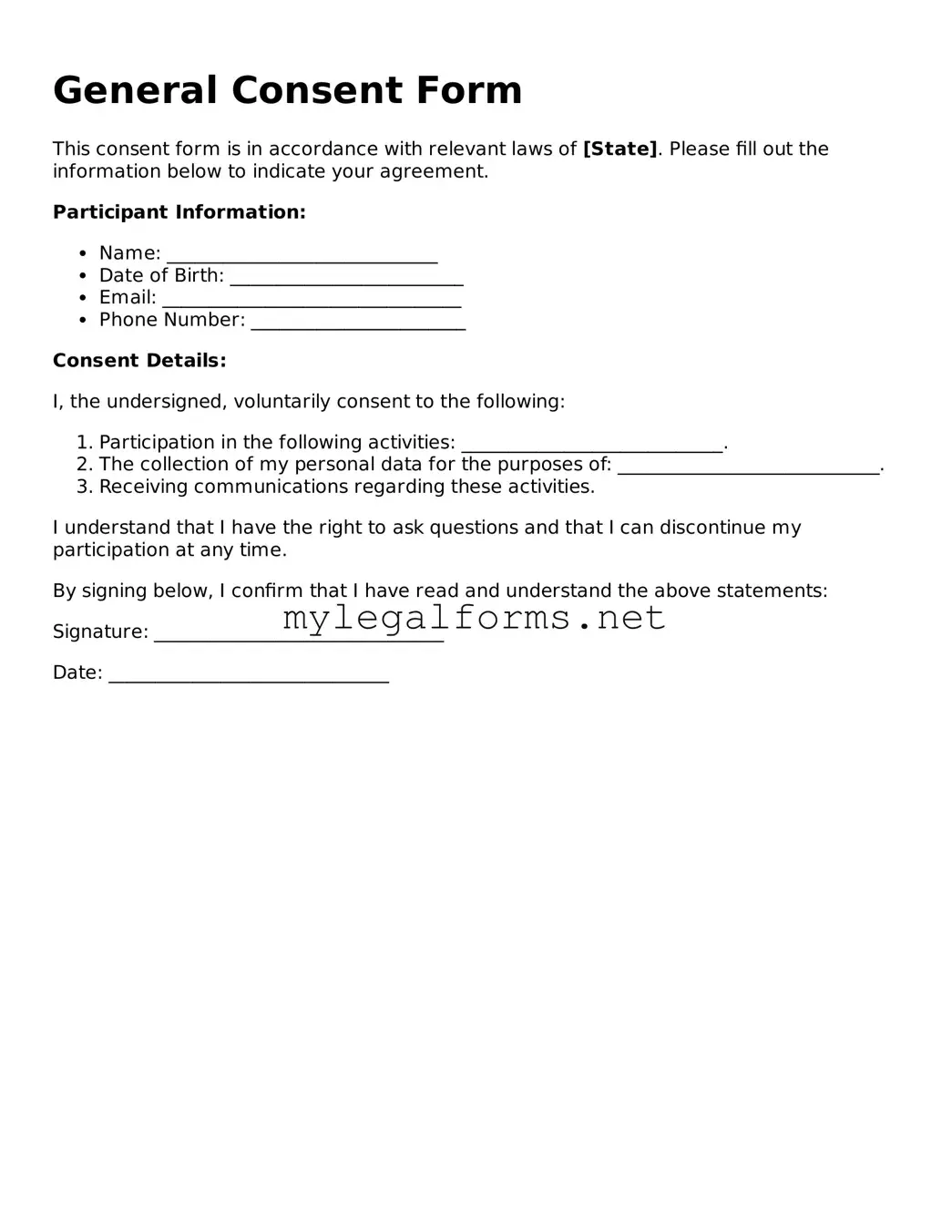Attorney-Approved Consent Form