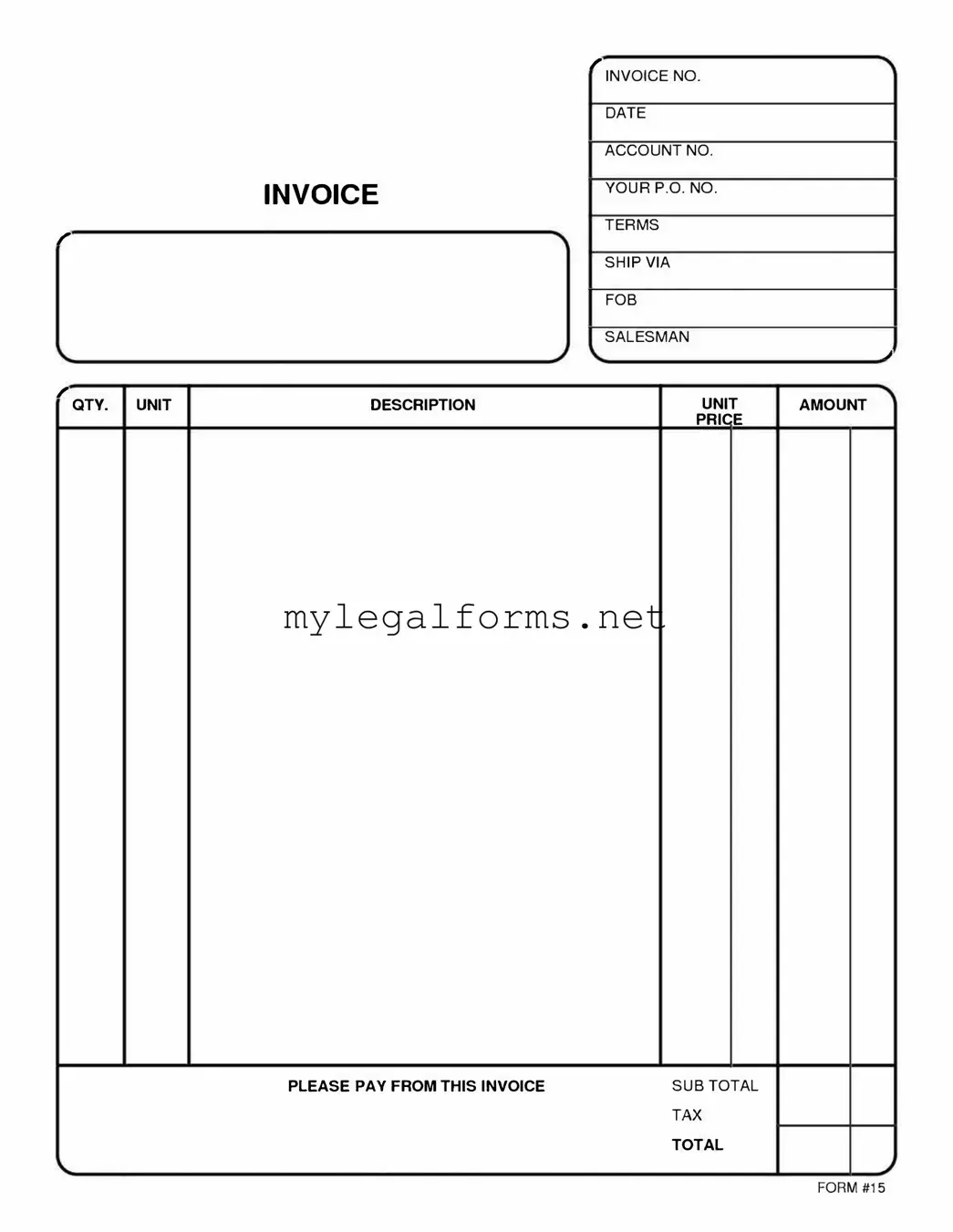 Free And Invoice Pdf Template