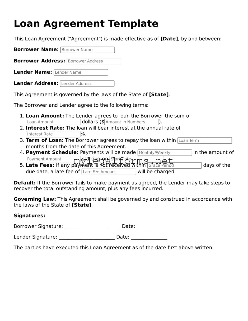 Attorney-Approved Loan Agreement Form