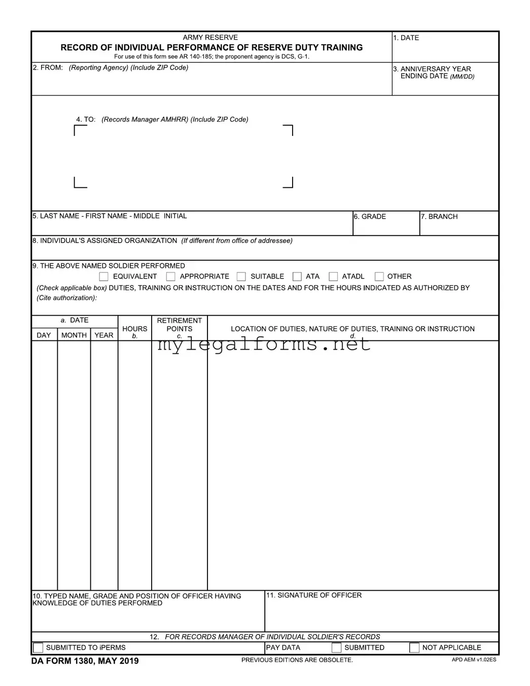 Da 1380 Template