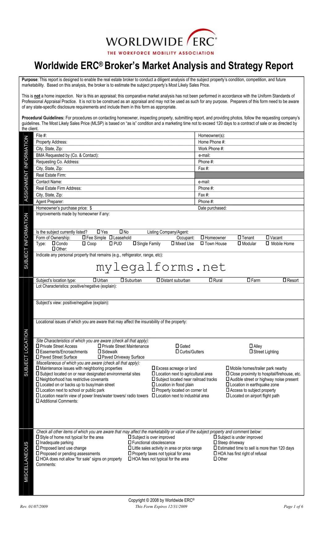 Erc Broker Market Analysis Template
