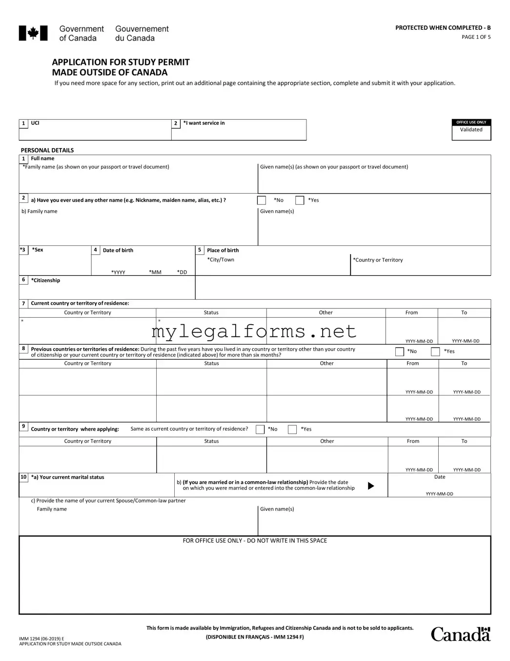 Imm 1294 Template