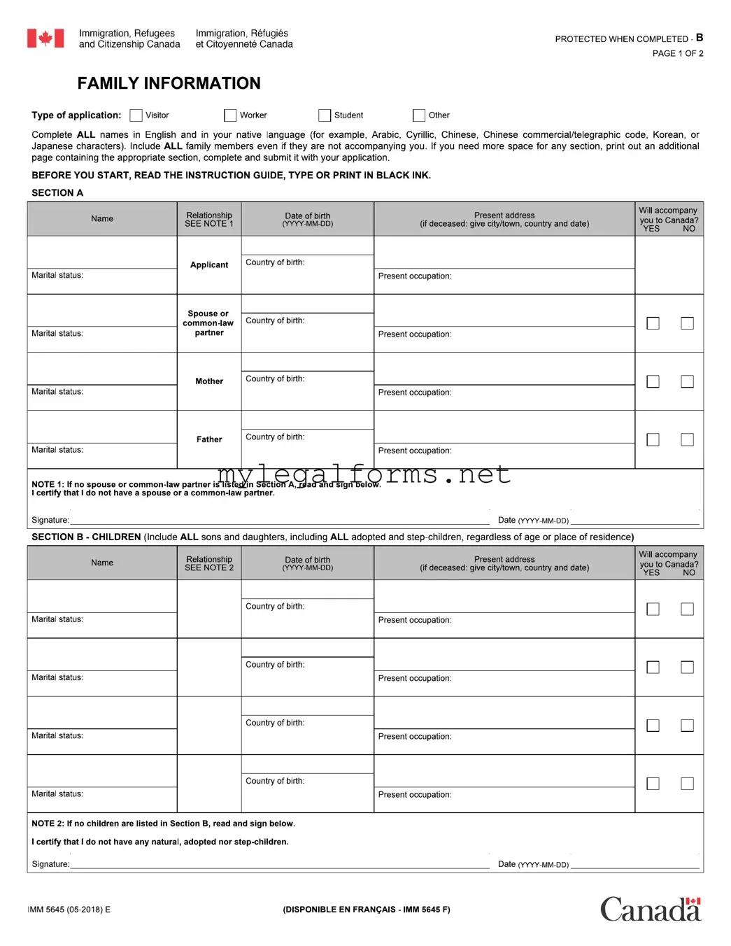 Imm 5645 Template