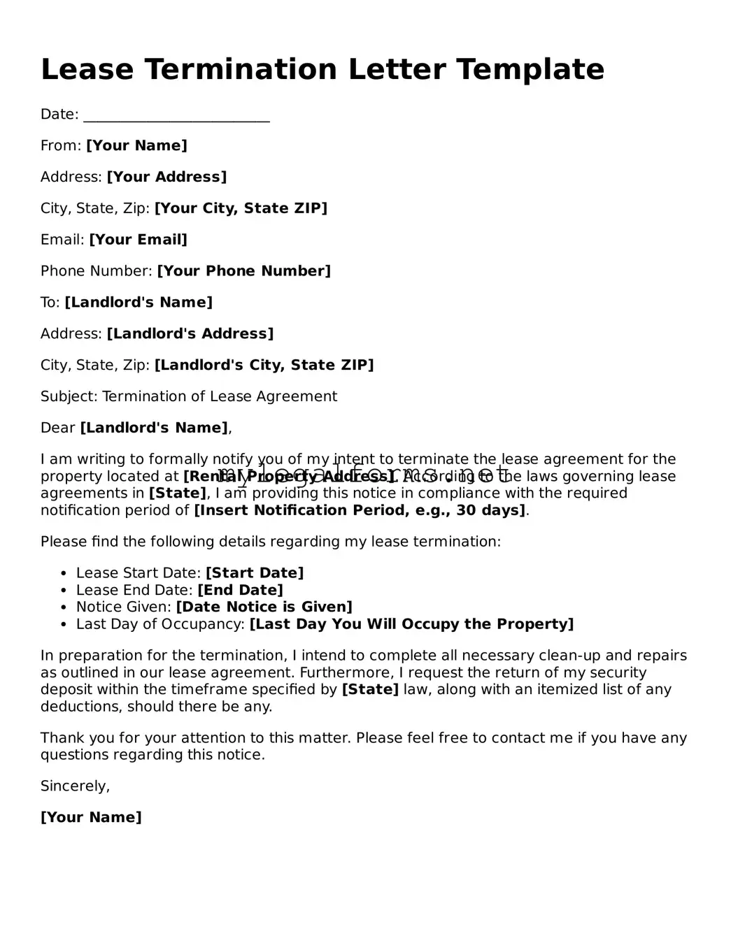 Attorney-Approved Lease Termination Letter Form
