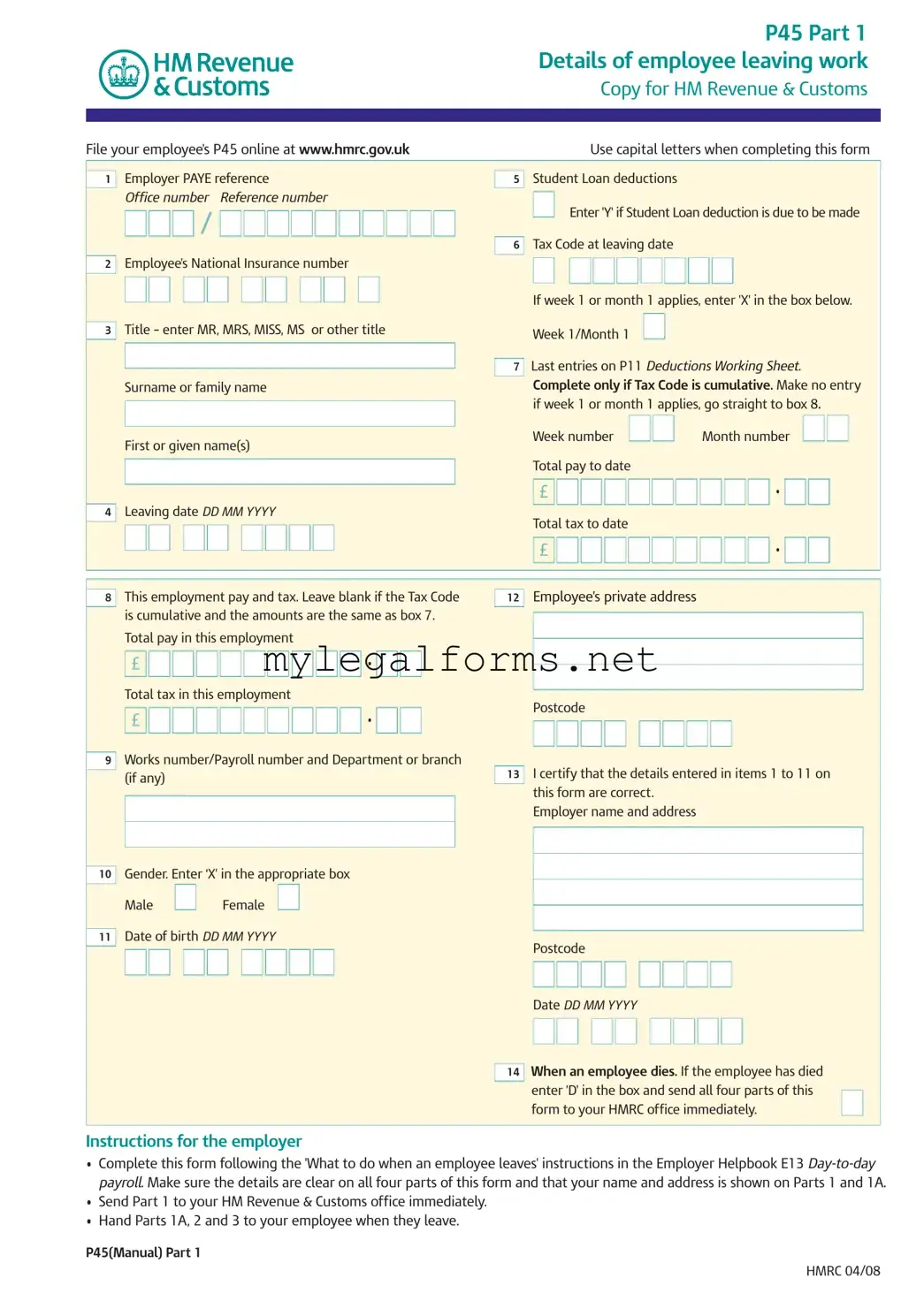 P 45 It Template
