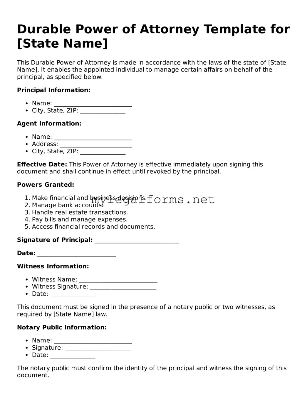 Attorney-Approved Power of Attorney Form