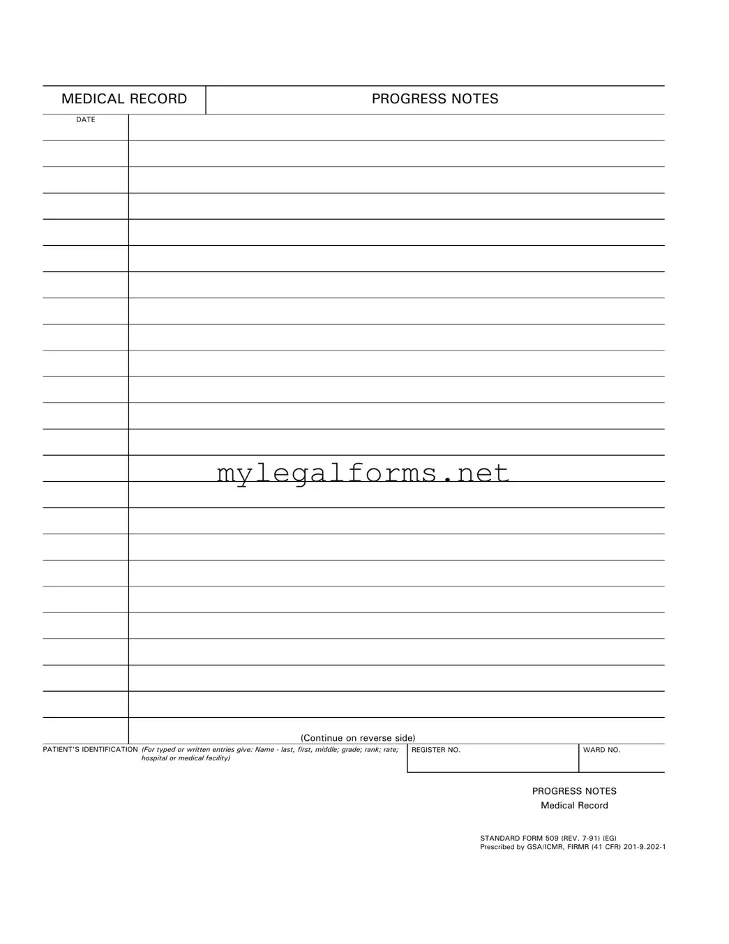 Progress Notes Template