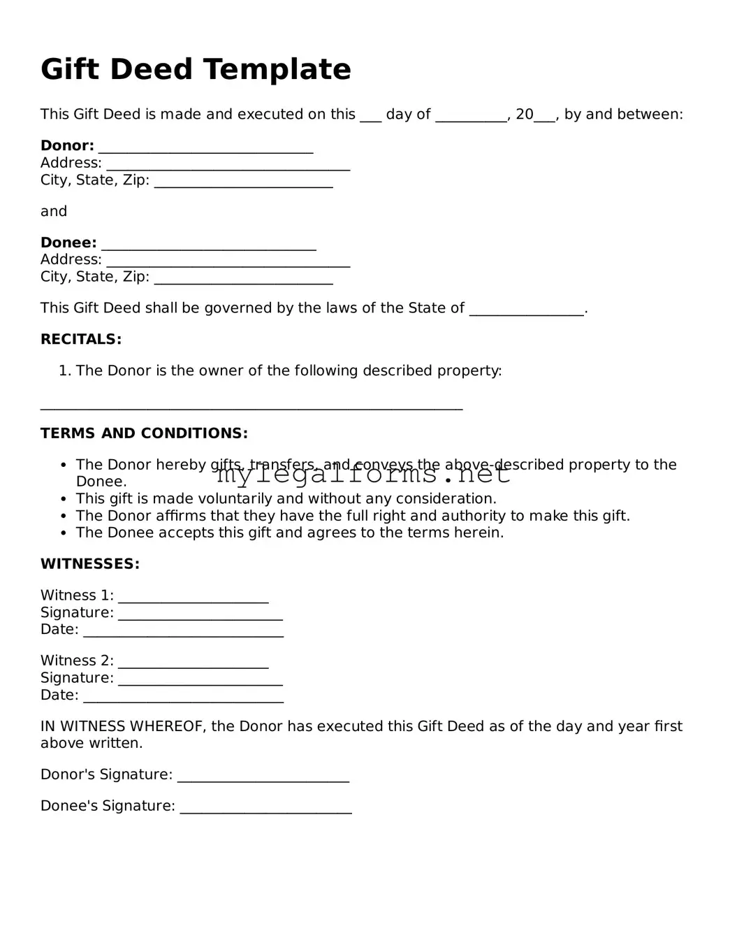 Attorney-Approved Gift Deed Form