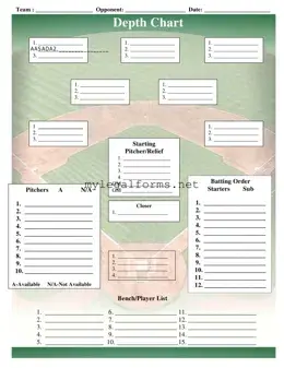 Baseball Field Lineup Template