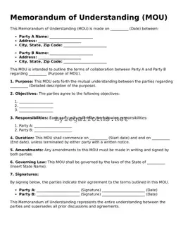 Attorney-Approved Memorandum of Understanding Form