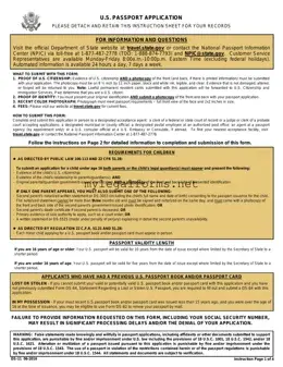 DS-11 U.S. Passport application Template
