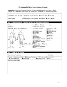 Employee Accident Report Template