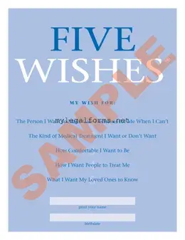 5 Wishes Document Template