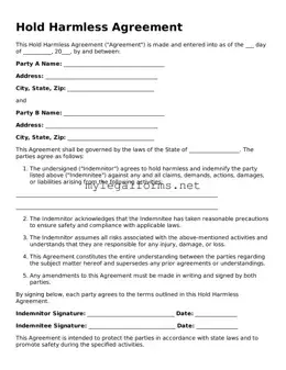 Attorney-Approved Hold Harmless Agreement Form