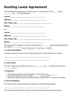 Attorney-Approved Hunting Lease Agreement Form