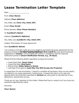 Attorney-Approved Lease Termination Letter Form