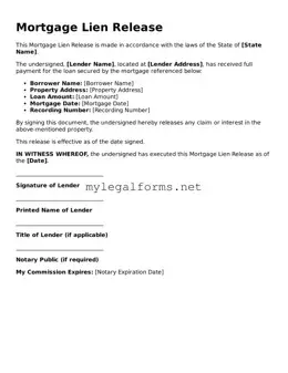 Attorney-Approved Mortgage Lien Release Form