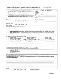 Medication Error Template