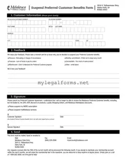Melaleuca Cancellation Template