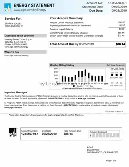Utility Bill Template