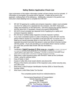 Mv 427 Penndot Template