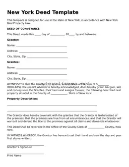 Deed Document for New York State