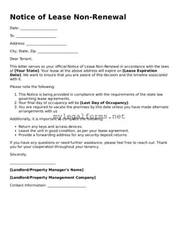 Attorney-Approved Notice of Lease Non-Renewal Form