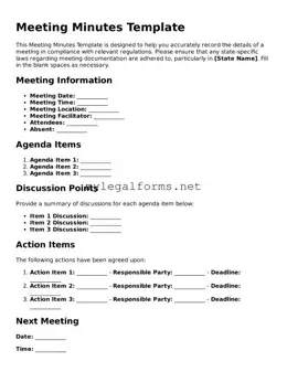 Attorney-Approved Meeting Minutes Form