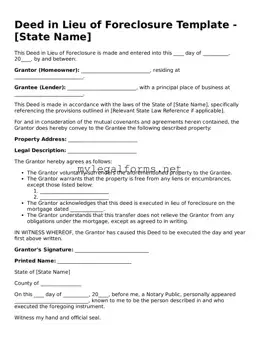 Attorney-Approved Deed in Lieu of Foreclosure Form