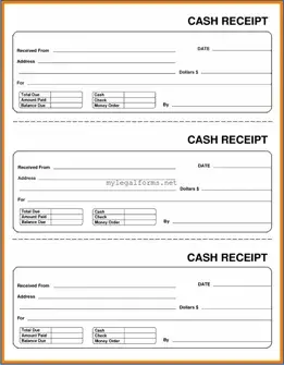 Cash Receipt Template