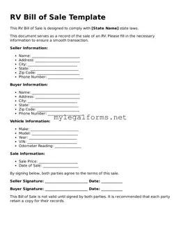 Attorney-Approved RV Bill of Sale Form