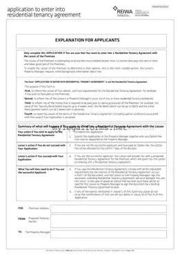 Reiwa Tenancy Application Template