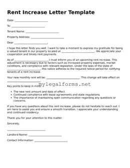 Attorney-Approved Rent Increase Letter Form