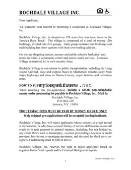 Rochdale village application Template
