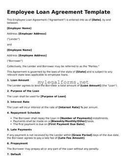 Attorney-Approved Employee Loan Agreement Form
