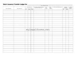 Stock Transfer Ledger Template