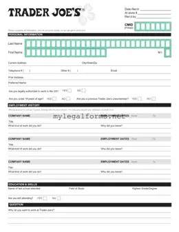 Trader Joe's application Template
