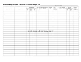 Membership Ledger Template