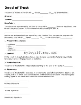 Attorney-Approved Deed of Trust Form