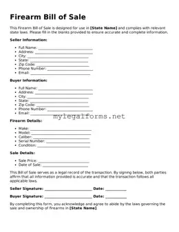 Attorney-Approved Firearm Bill of Sale Form