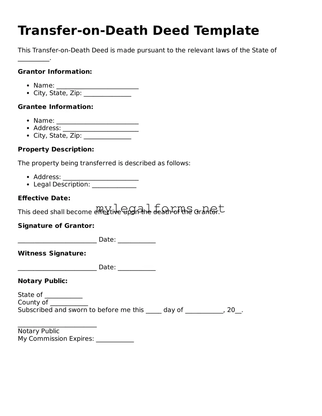 Attorney-Approved Transfer-on-Death Deed Form