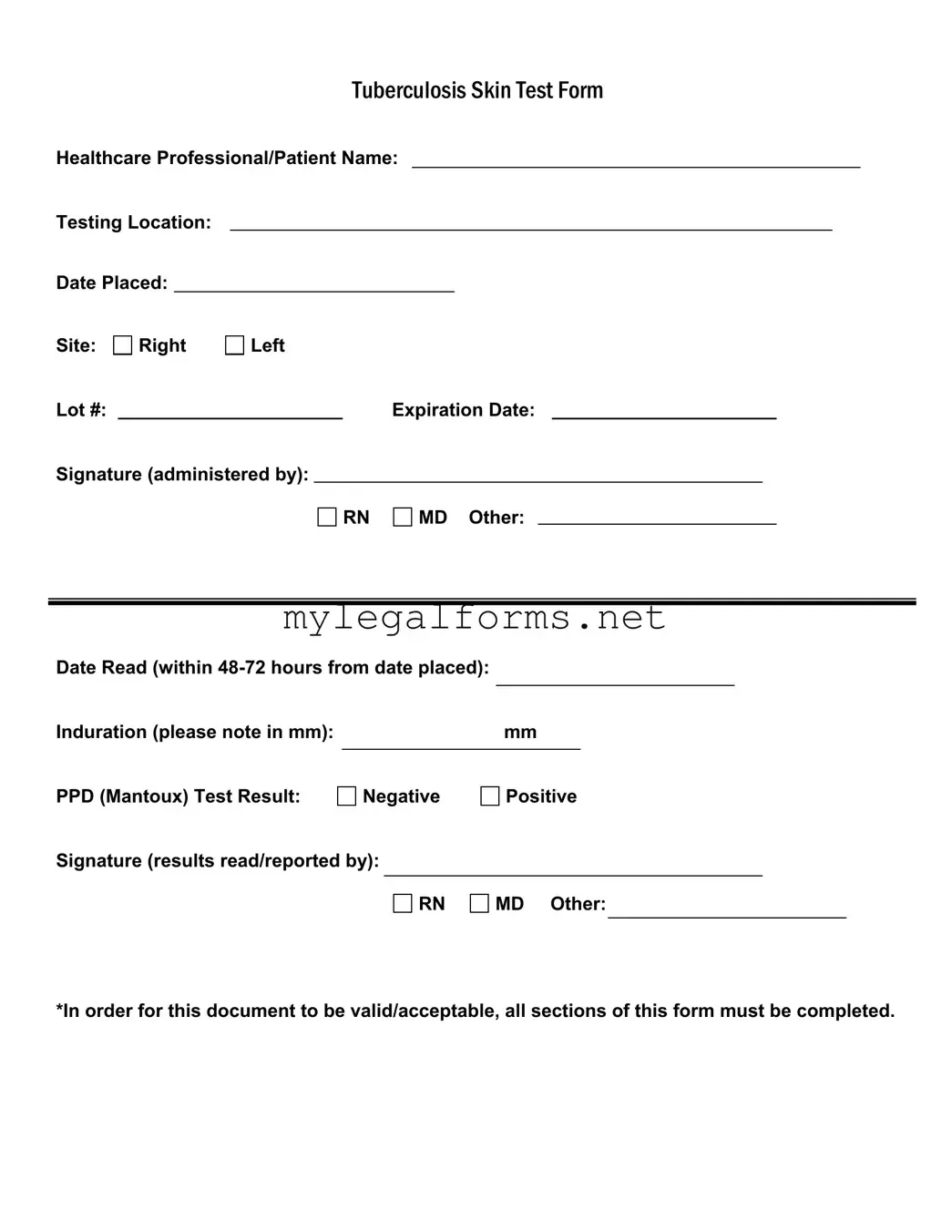Tb Test Template